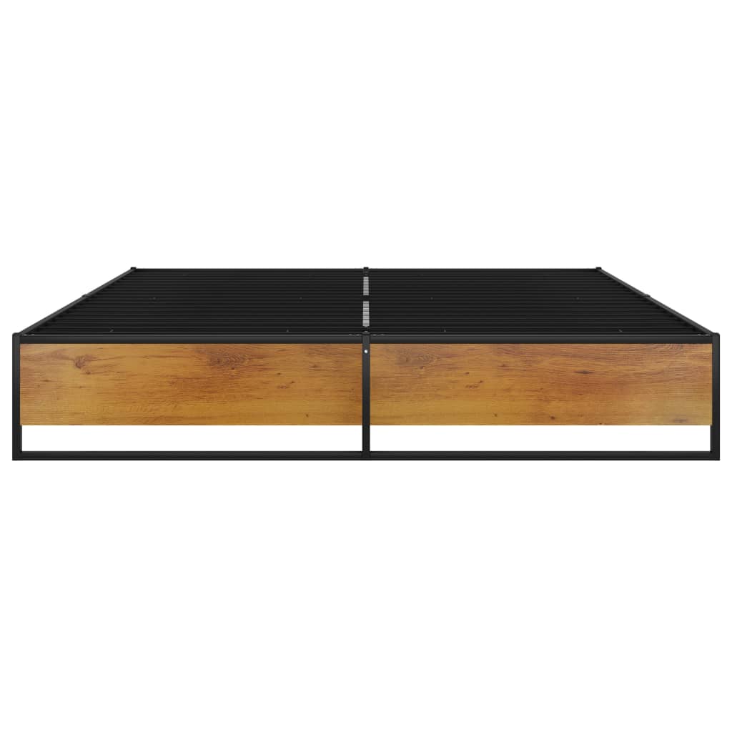 Bed Frame without Mattress Black Metal 160x200 cm