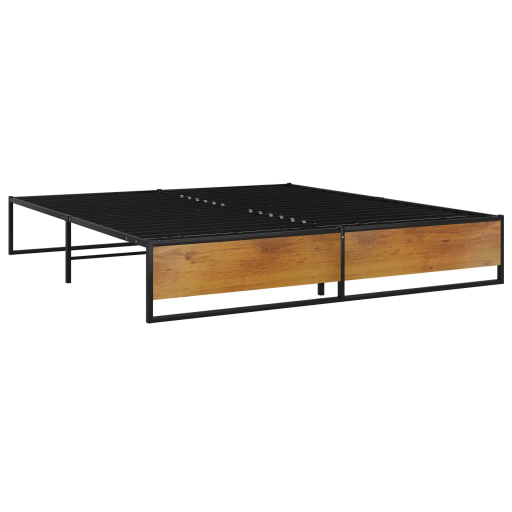 Bed Frame without Mattress Black Metal 200x200 cm