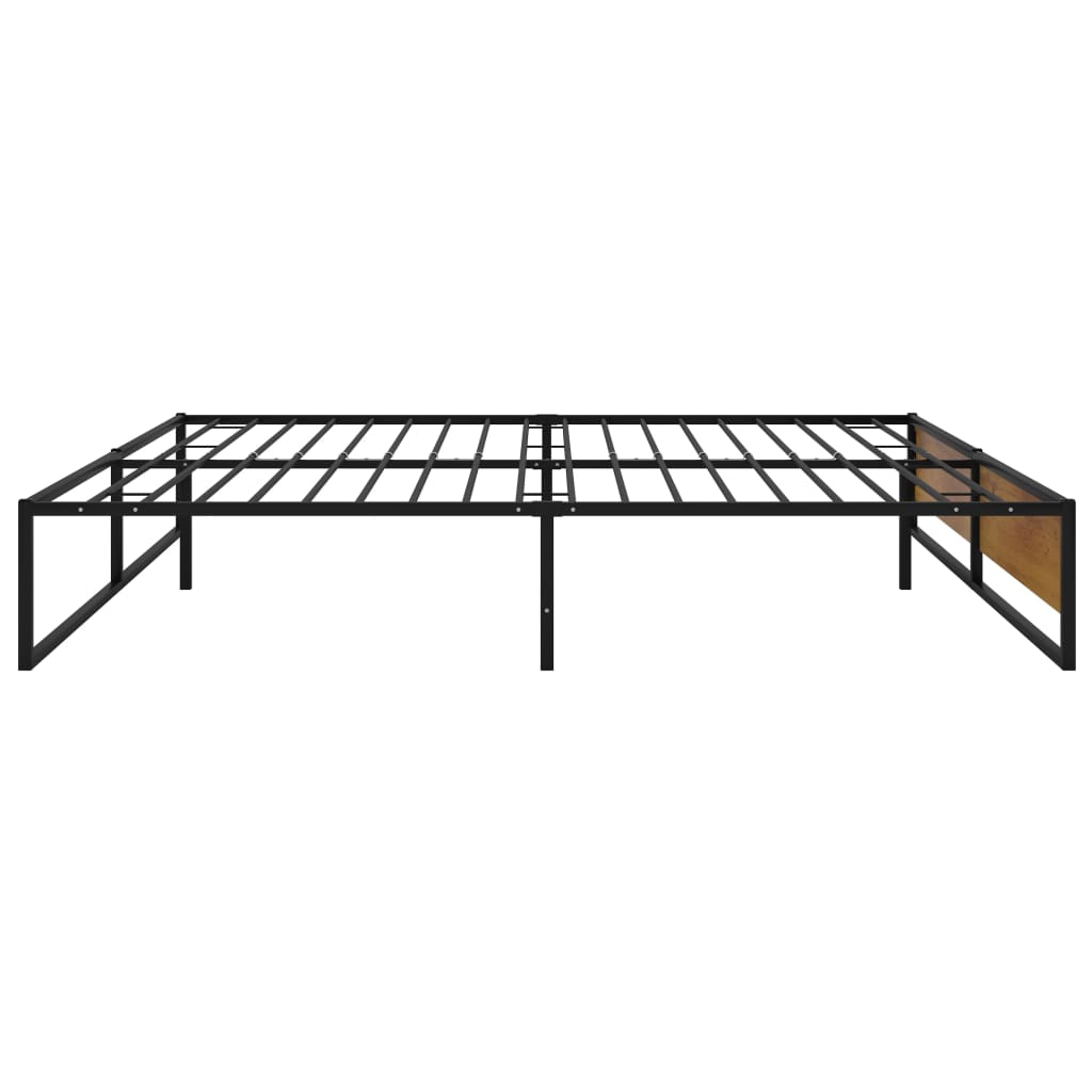 Bed Frame without Mattress Black Metal 200x200 cm