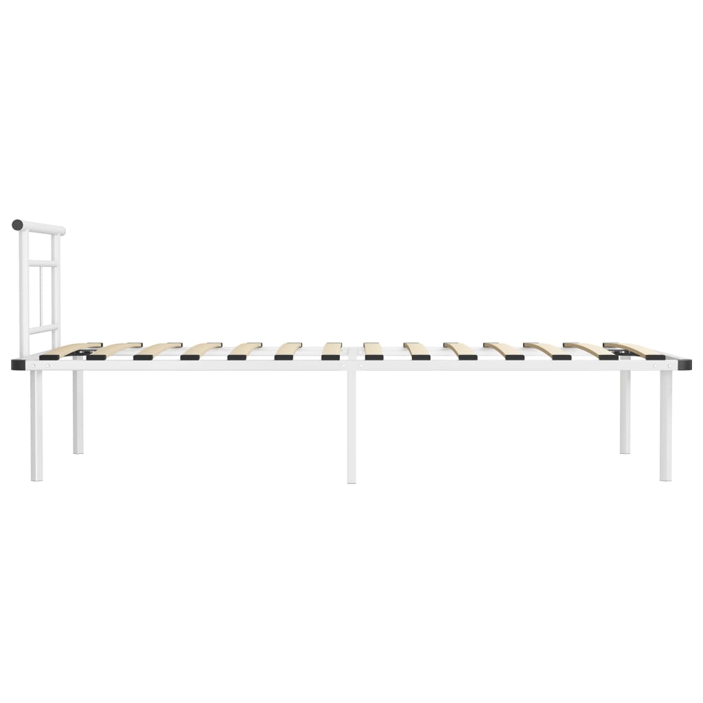 Bed Frame without Mattress without Mattress White Metal 90x200cm
