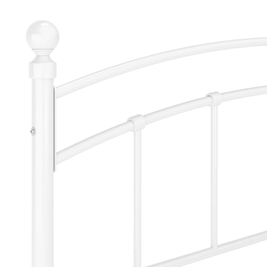 Bed Frame without Mattress White Metal 140x200 cm
