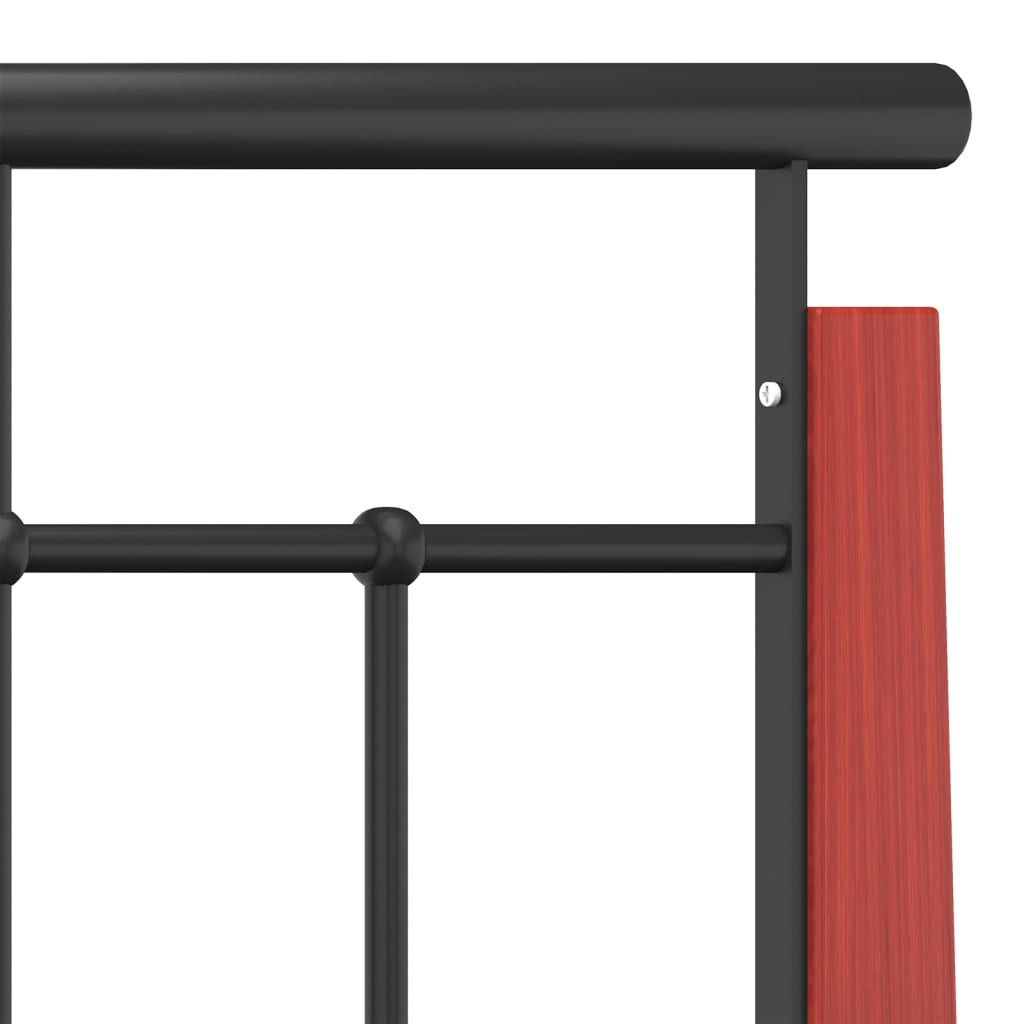 Bed Frame Without Mattress Metal And Solid Oak Wood