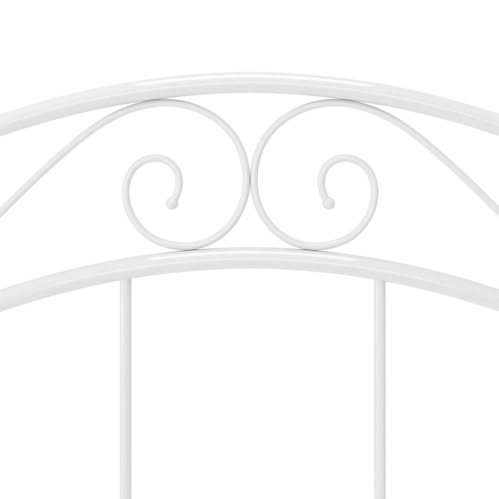 Bed Frame without Mattress White Metal 90x200 cm