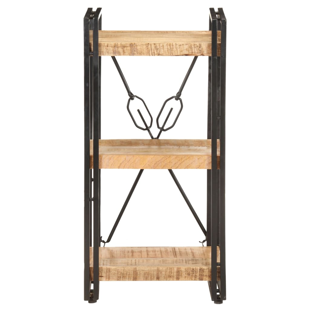 3-Tier Bookcase 40x30x80 cm Solid Mango Wood