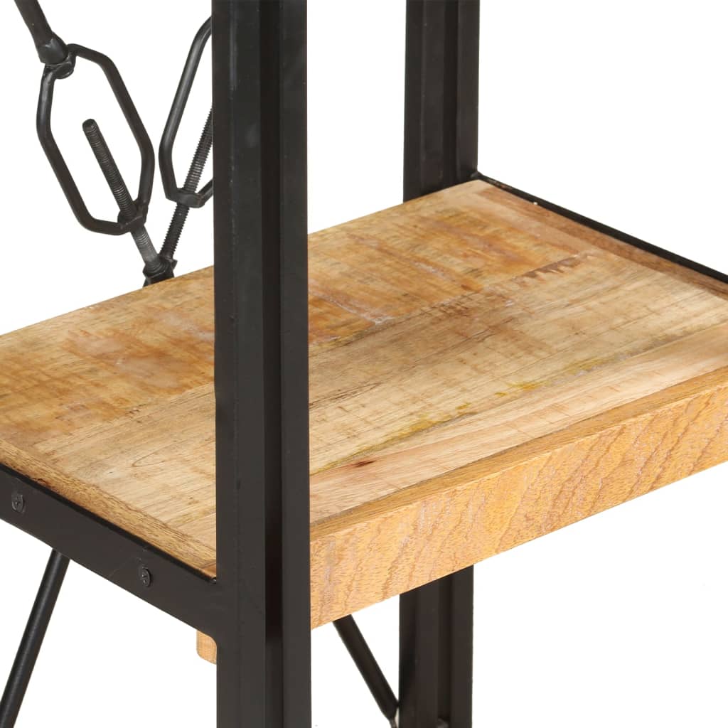 3-Tier Bookcase 40x30x80 cm Solid Mango Wood