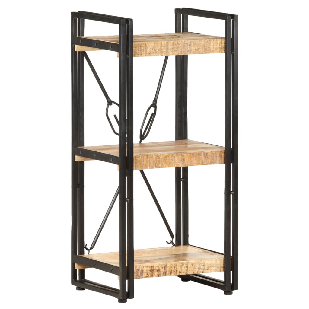 3-Tier Bookcase 40x30x80 cm Solid Mango Wood