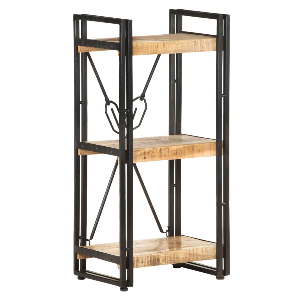 3-Tier Bookcase 40x30x80 cm Solid Mango Wood