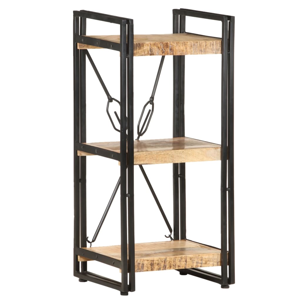 3-Tier Bookcase 40x30x80 cm Solid Mango Wood