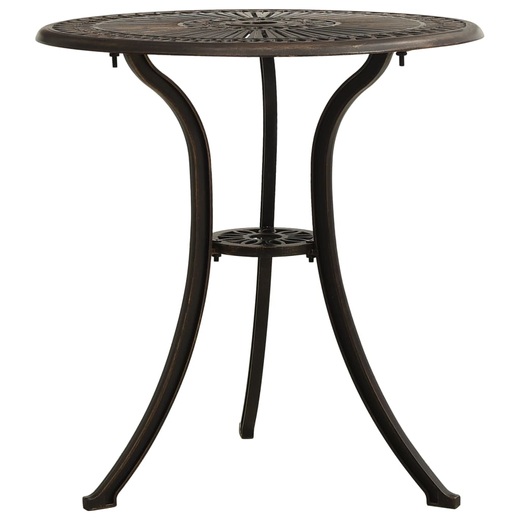Outdoor Patio Cast Aluminium Round Dining Coffee Garden Table Outside Bistro Tables