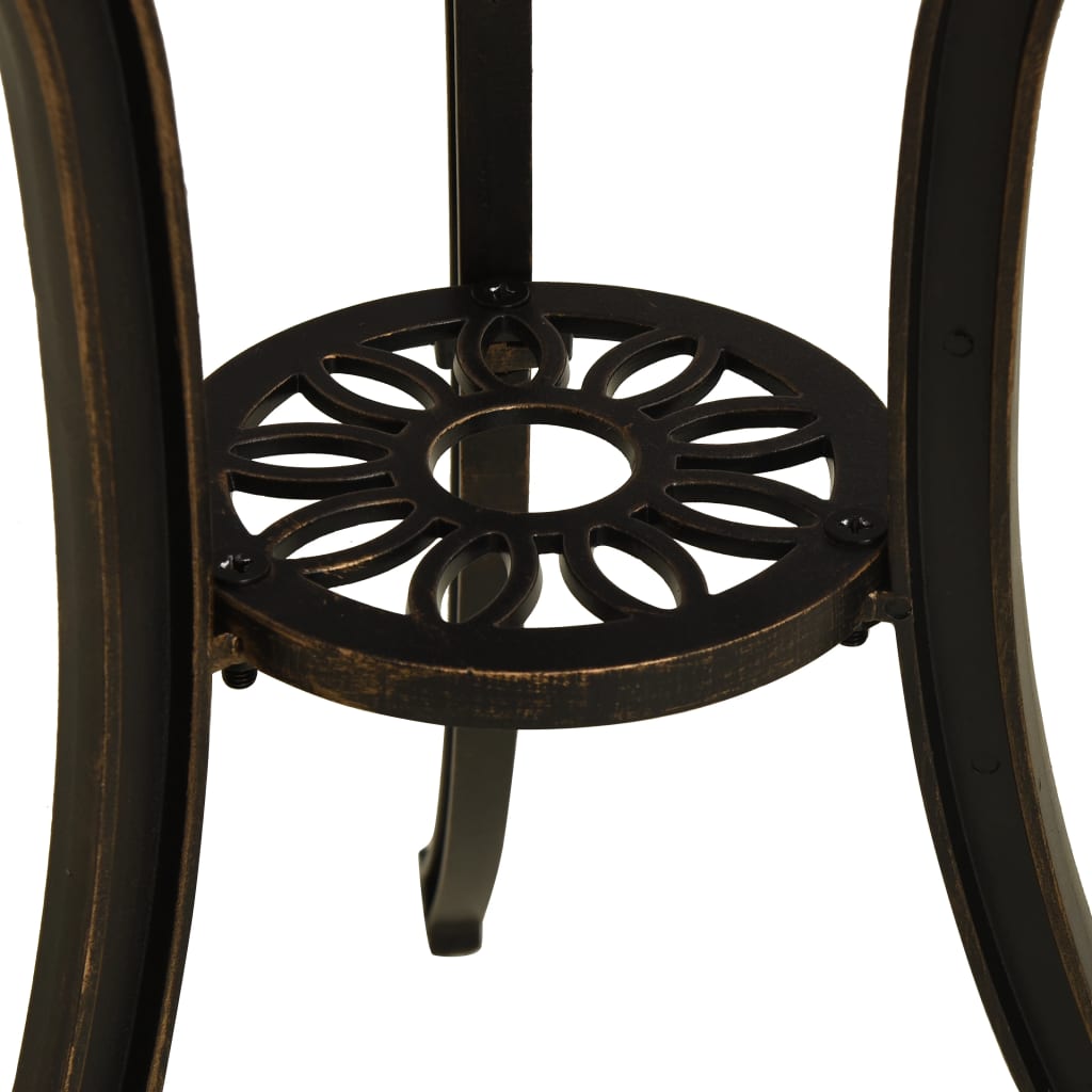 Outdoor Patio Cast Aluminium Round Dining Coffee Garden Table Outside Bistro Tables