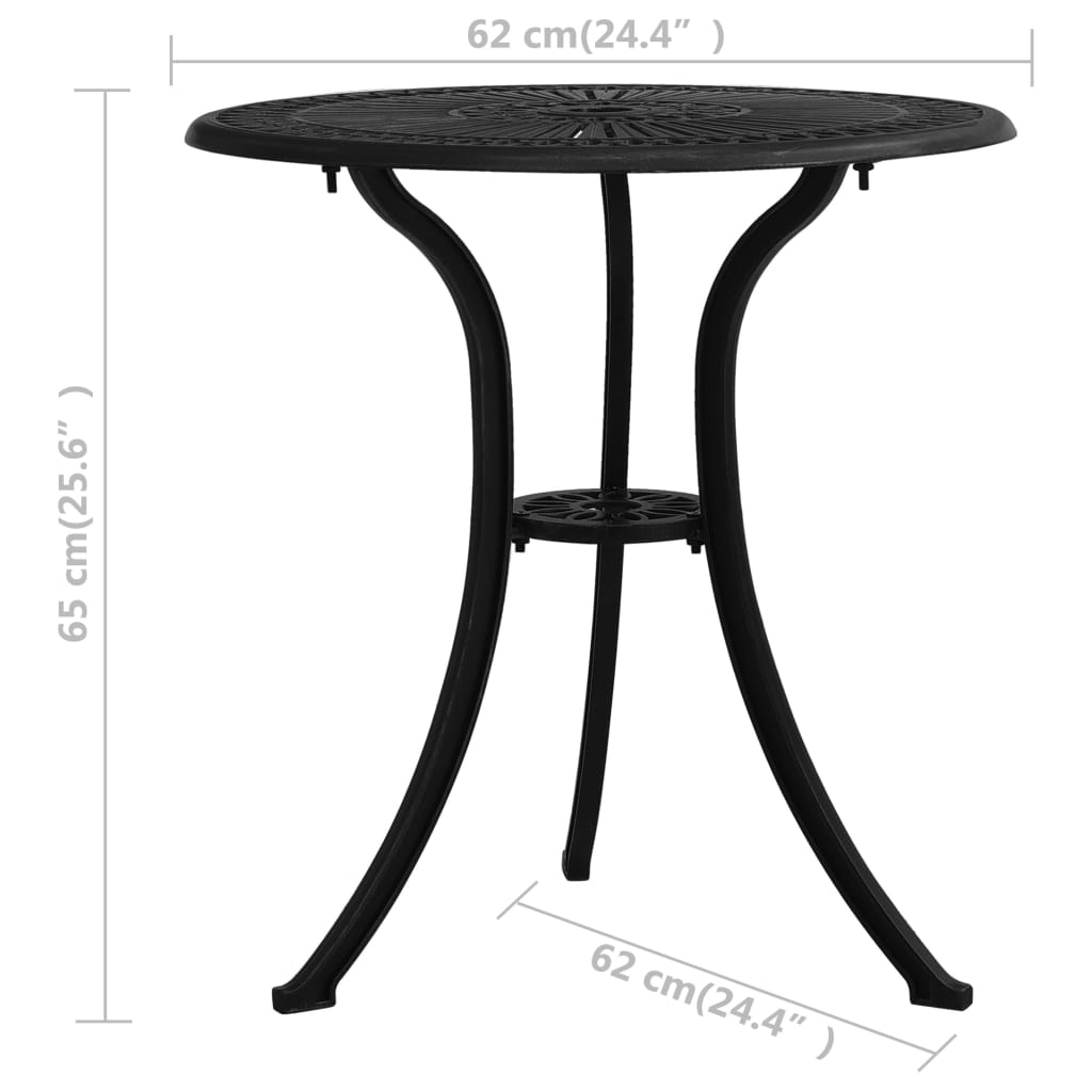 Outdoor Patio Cast Aluminium Round Dining Coffee Garden Table Outside Bistro Tables
