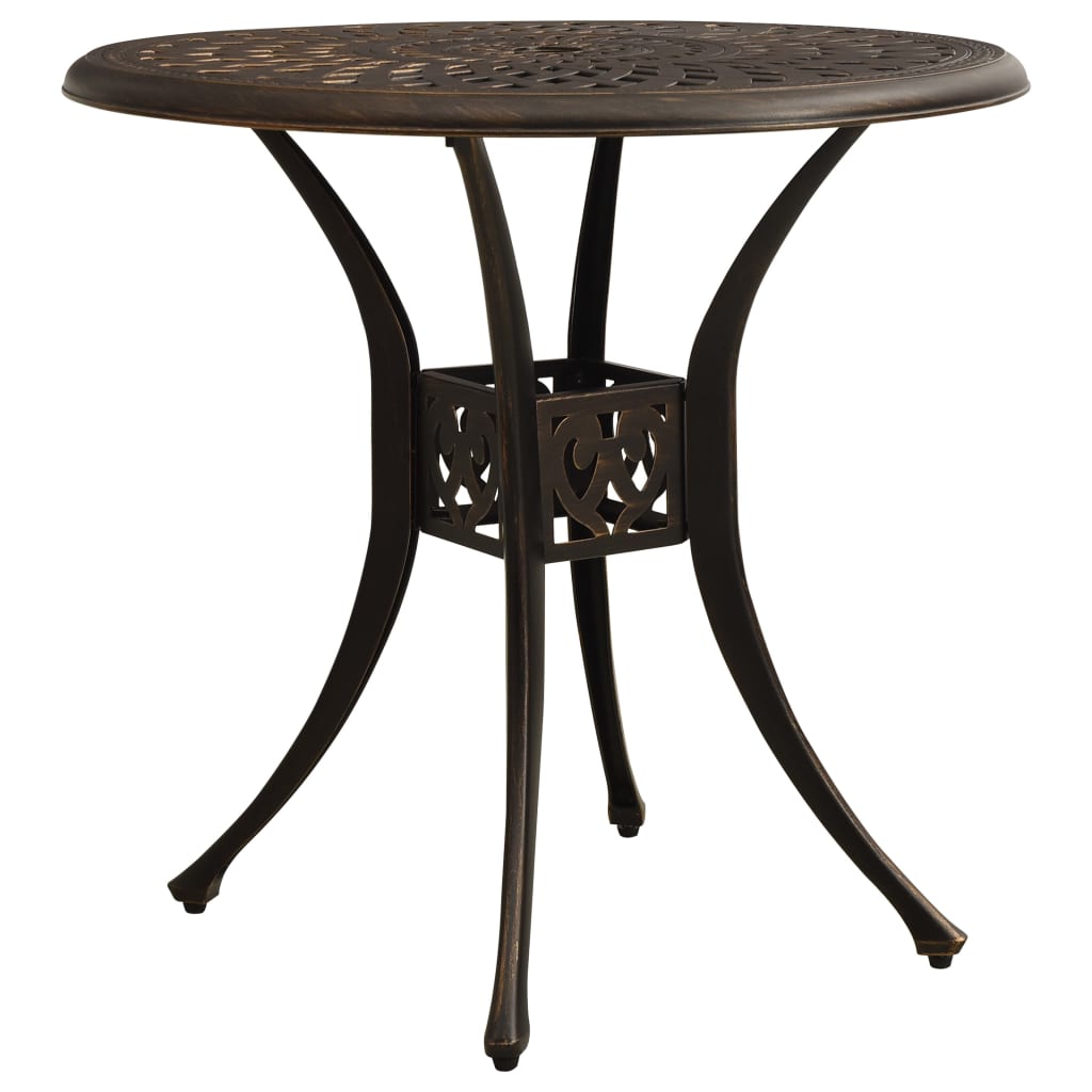Outdoor Patio Cast Aluminium Round Garden Dining Table Outside Tables
