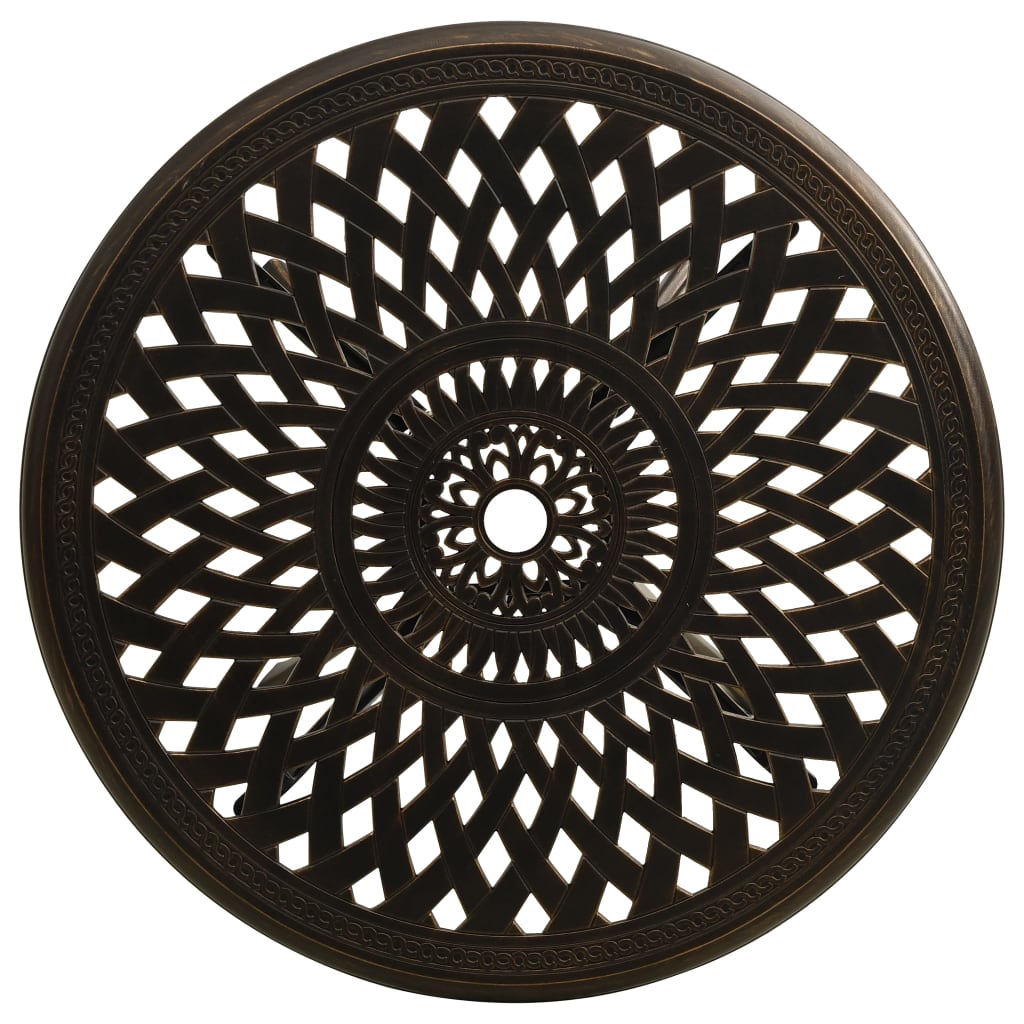 Outdoor Patio Cast Aluminium Round Garden Dining Table Outside Tables