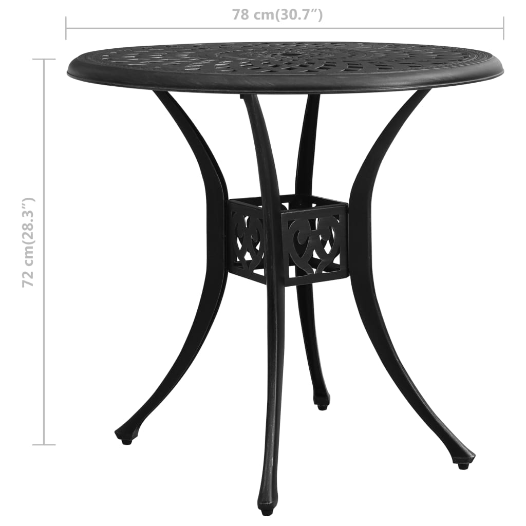 Outdoor Patio Cast Aluminium Round Garden Dining Table Outside Tables