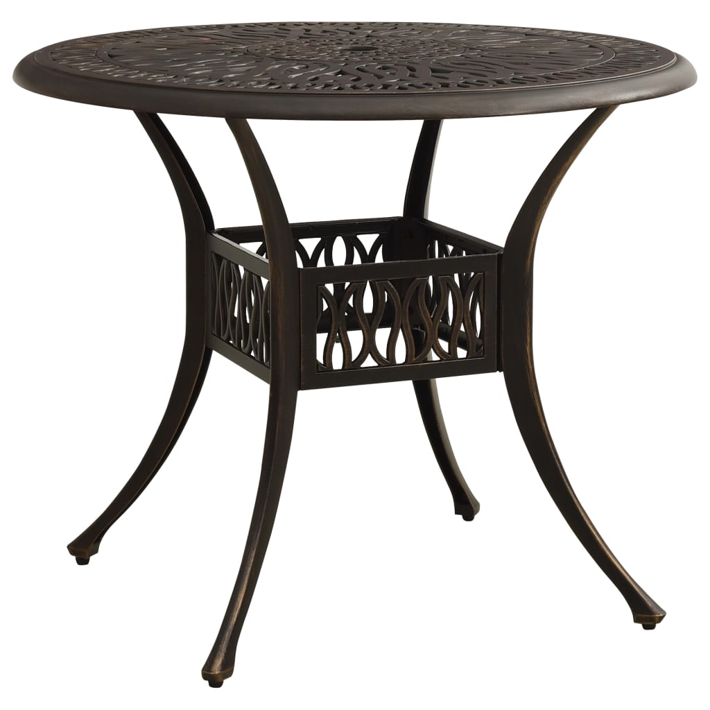 Outdoor Patio Cast Aluminium Round Garden Dining Table Outside Tables Antique