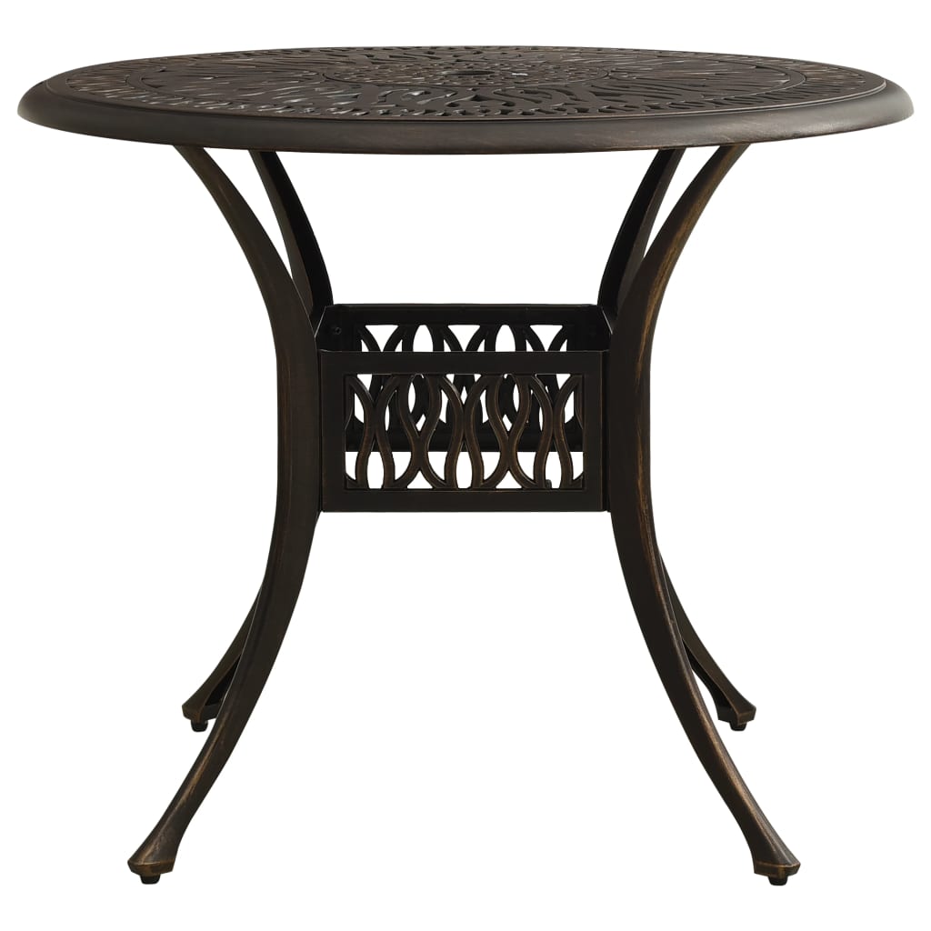Outdoor Patio Cast Aluminium Round Garden Dining Table Outside Tables Antique