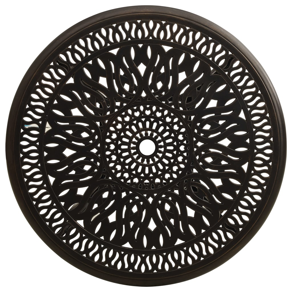 Outdoor Patio Cast Aluminium Round Garden Dining Table Outside Tables Antique