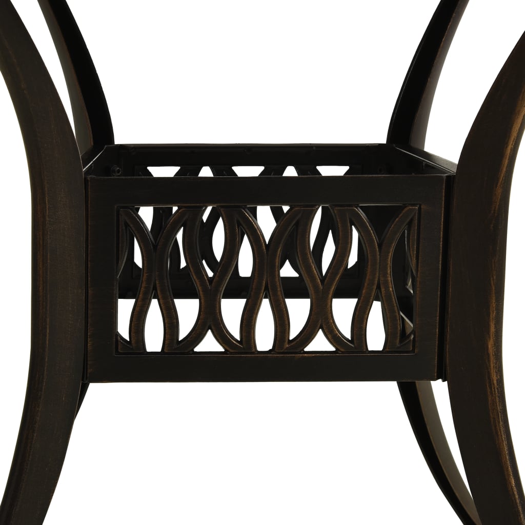 Outdoor Patio Cast Aluminium Round Garden Dining Table Outside Tables Antique