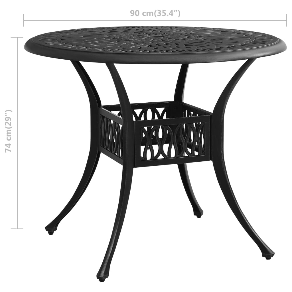 Outdoor Patio Cast Aluminium Round Garden Dining Table Outside Tables Antique