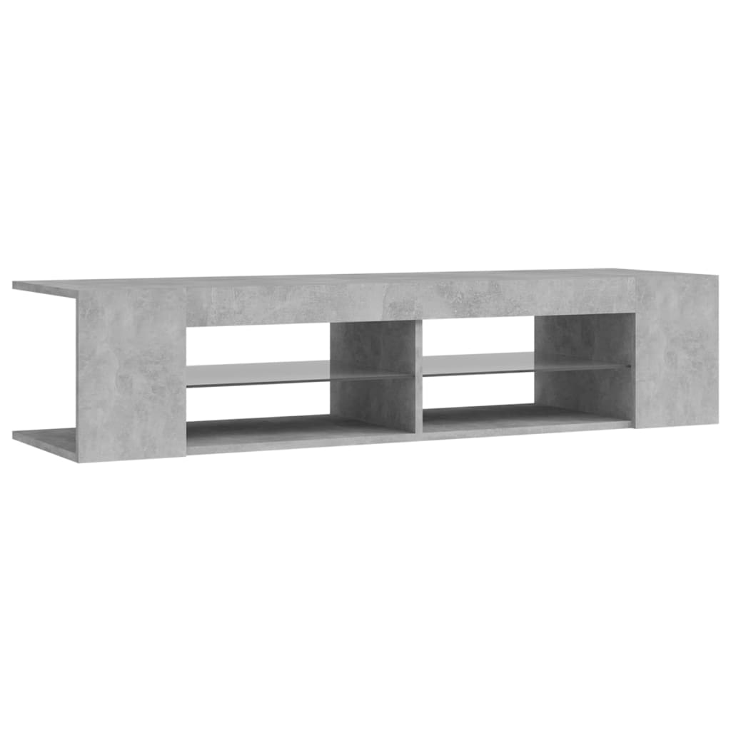 Modern Wooden TV Tele Stand Media Unit Cabinet With LED Lights & Storage Shelves