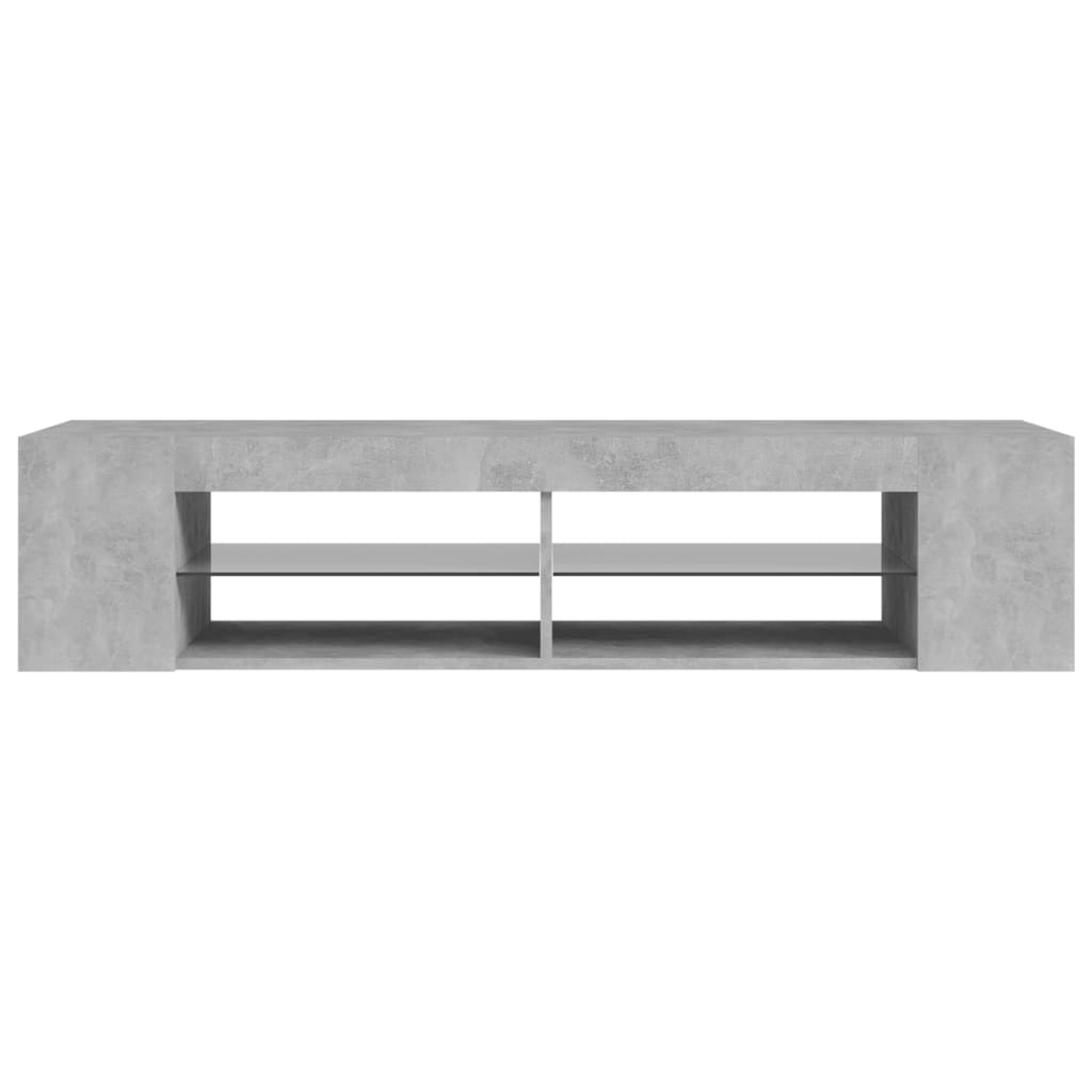 Modern Wooden TV Tele Stand Media Unit Cabinet With LED Lights & Storage Shelves