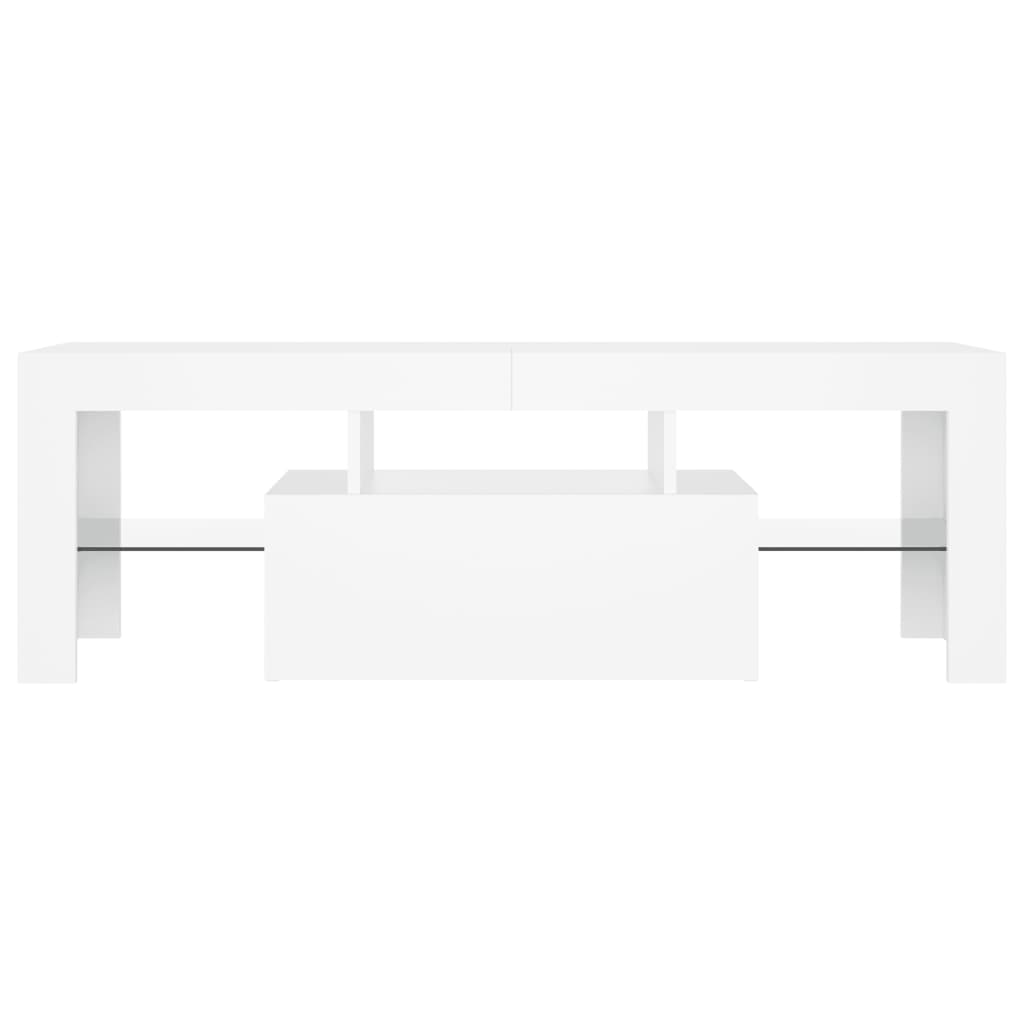 TV Cabinet with LED Lights White 120x35x40 cm