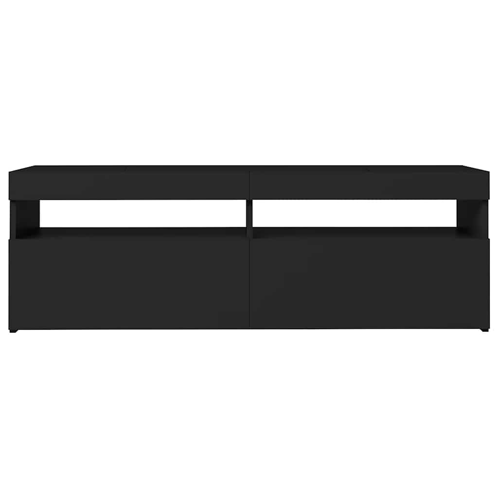 Modern Wooden TV Tele Stand Media Unit Cabinet With Storage & LED Lights Wood