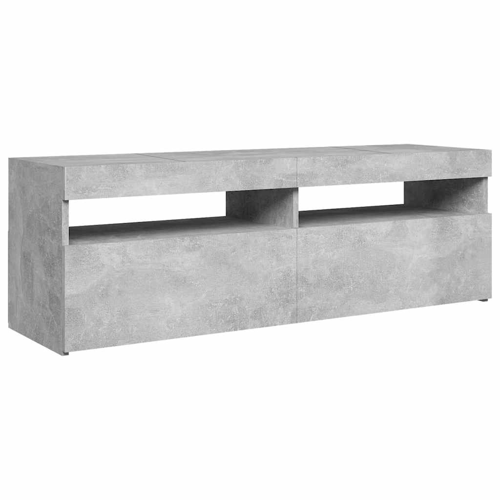Modern Wooden TV Tele Stand Media Unit Cabinet With Storage & LED Lights Wood
