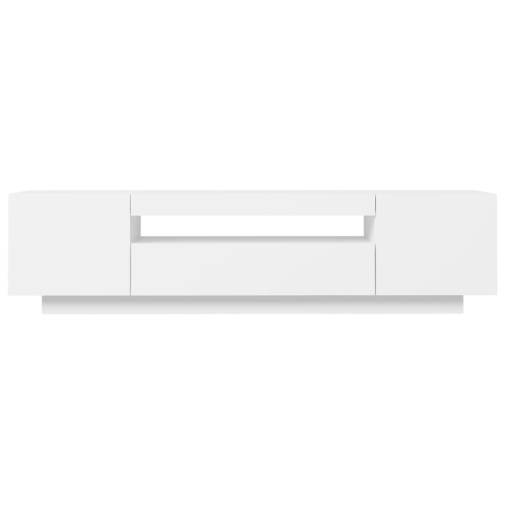 Modern Wooden 63 Inch TV Tele Stand Unit Cabinet With LED Lights & Storage