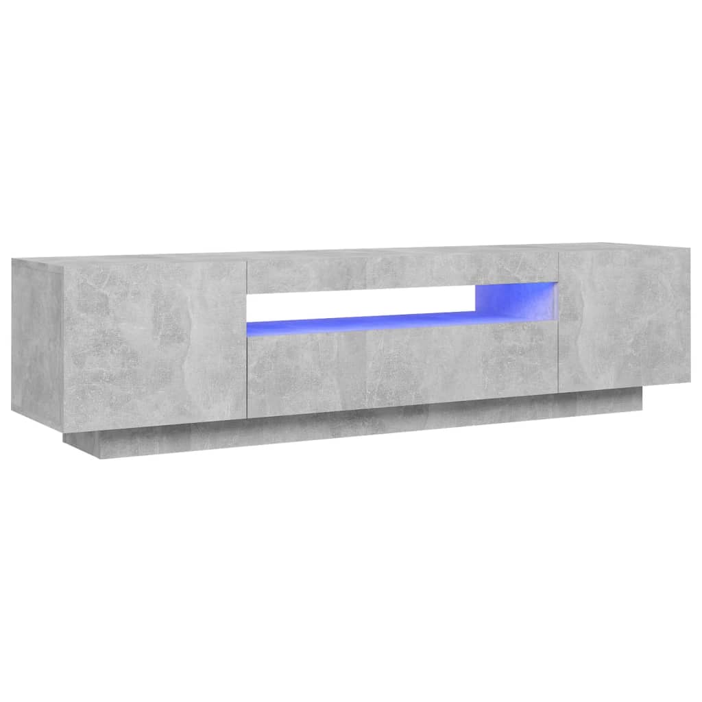 Modern Wooden 63 Inch TV Tele Stand Unit Cabinet With LED Lights & Storage