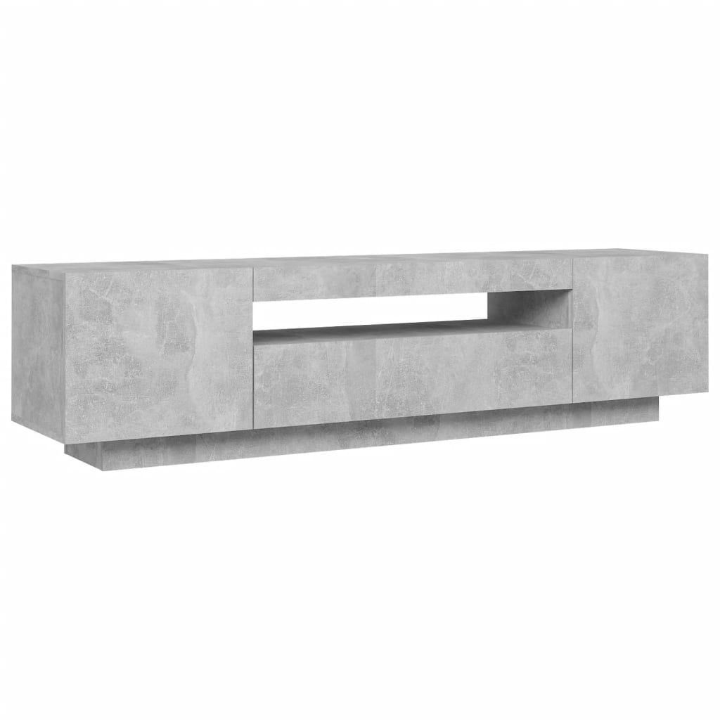 Modern Wooden 63 Inch TV Tele Stand Unit Cabinet With LED Lights & Storage