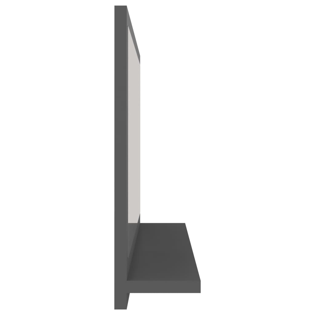 Bathroom Mirror Grey 60x10.5x37 cm Engineered Wood