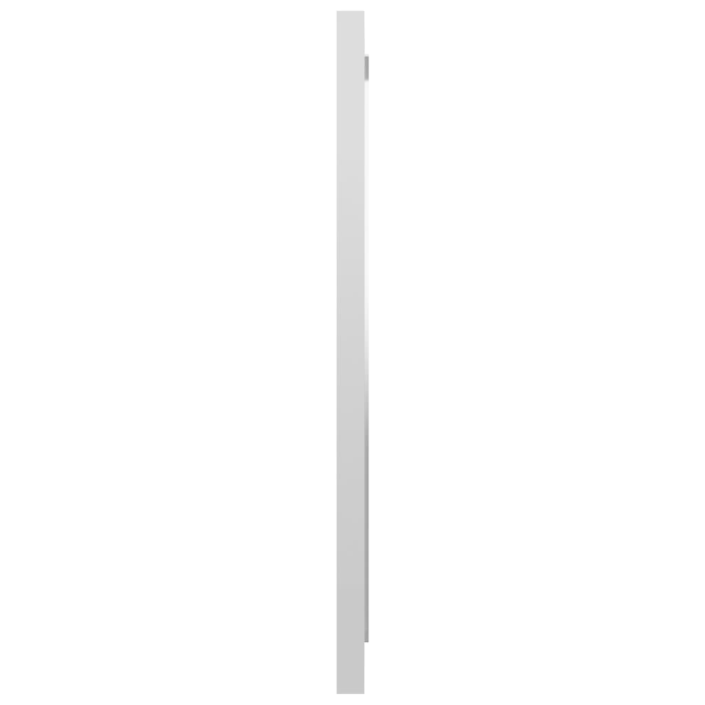 Bathroom Mirror High Gloss White 40x1.5x37 cm Engineered Wood