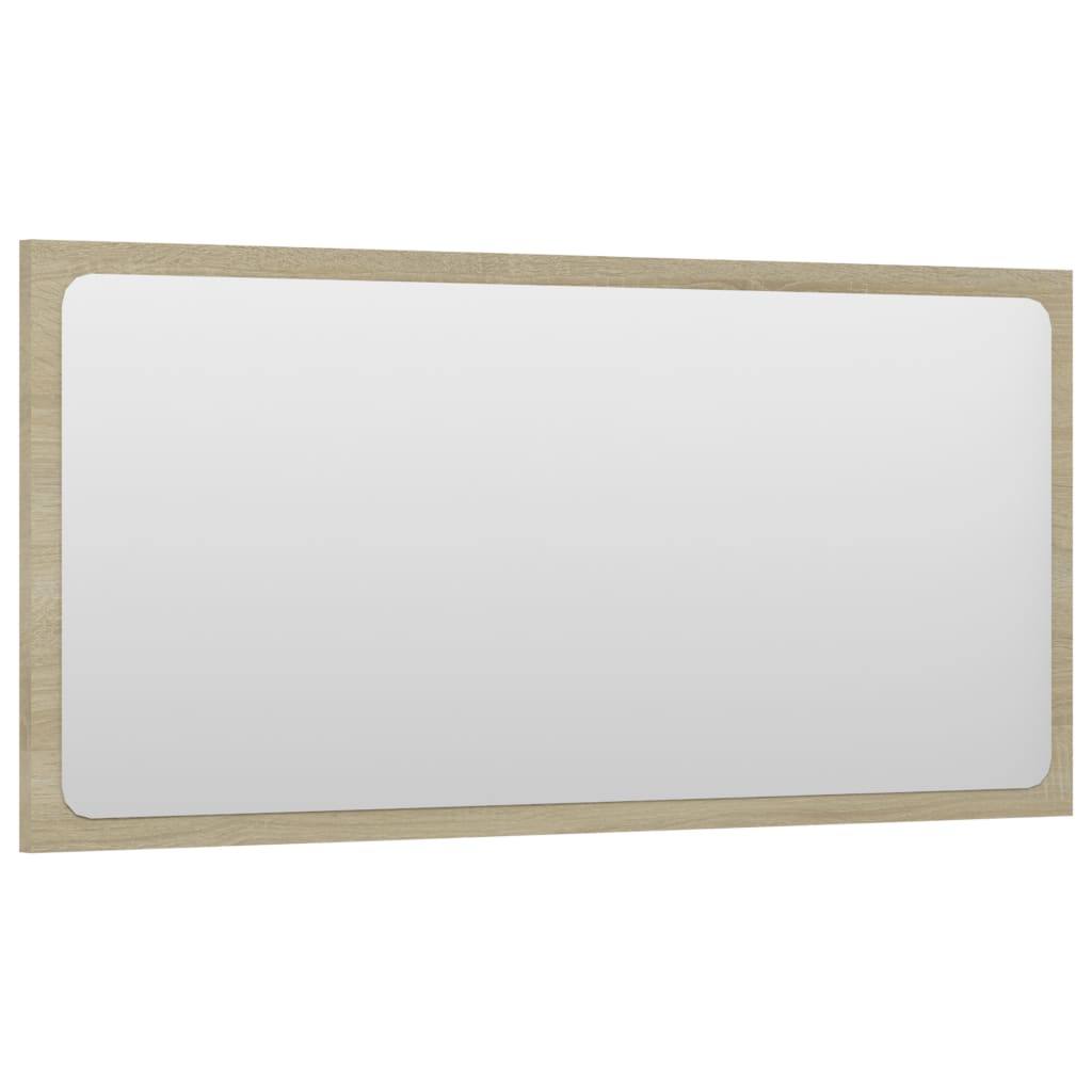 Bathroom Mirror Sonoma Oak 80x1.5x37 cm Engineered Wood