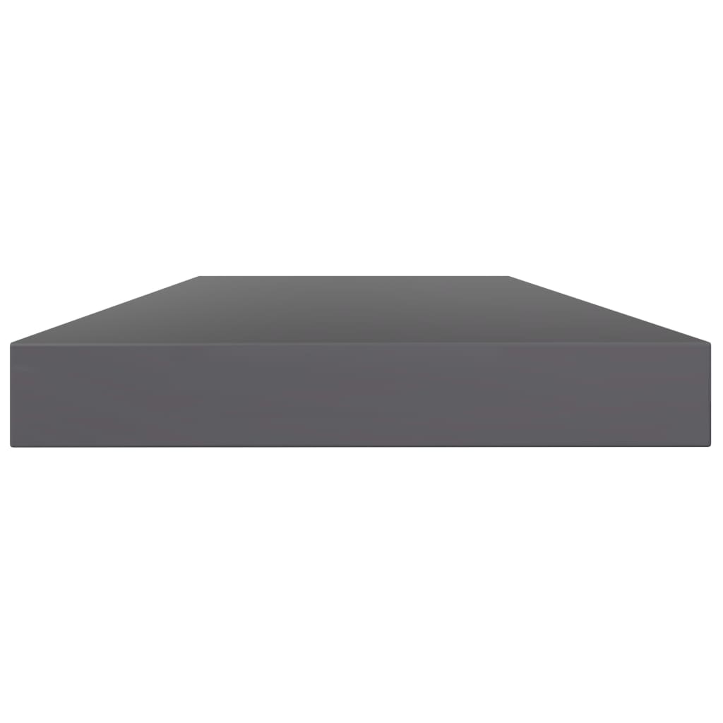 Bookshelf Boards 4 pcs High Gloss Grey 40x10x1.5 cm Engineered Wood