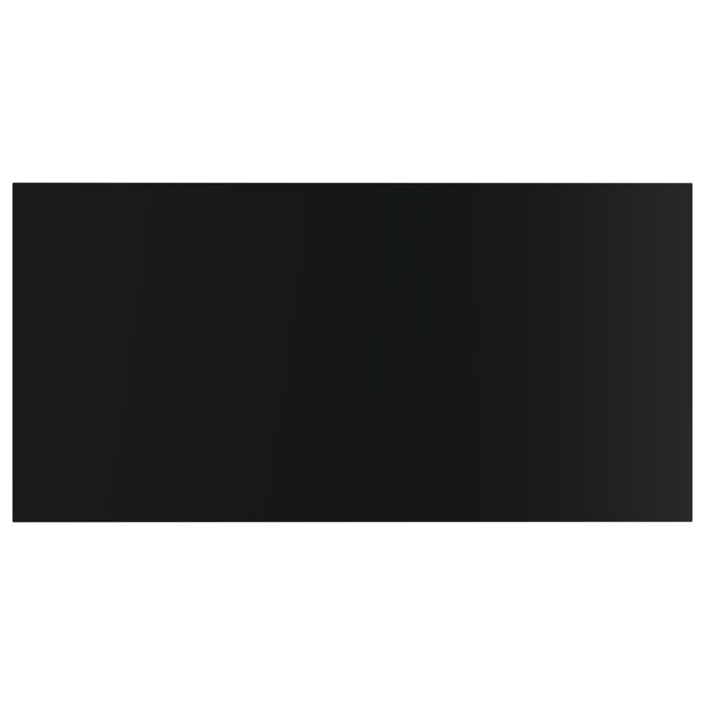 Bookshelf Boards 8 pcs High Gloss Black 40x20x1.5 cm Engineered Wood