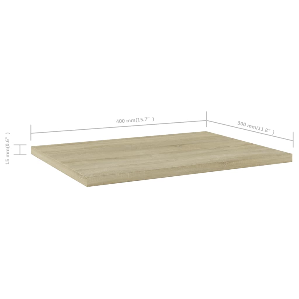 Bookshelf Boards 8 pcs Sonoma Oak 40x30x1.5 cm Engineered Wood