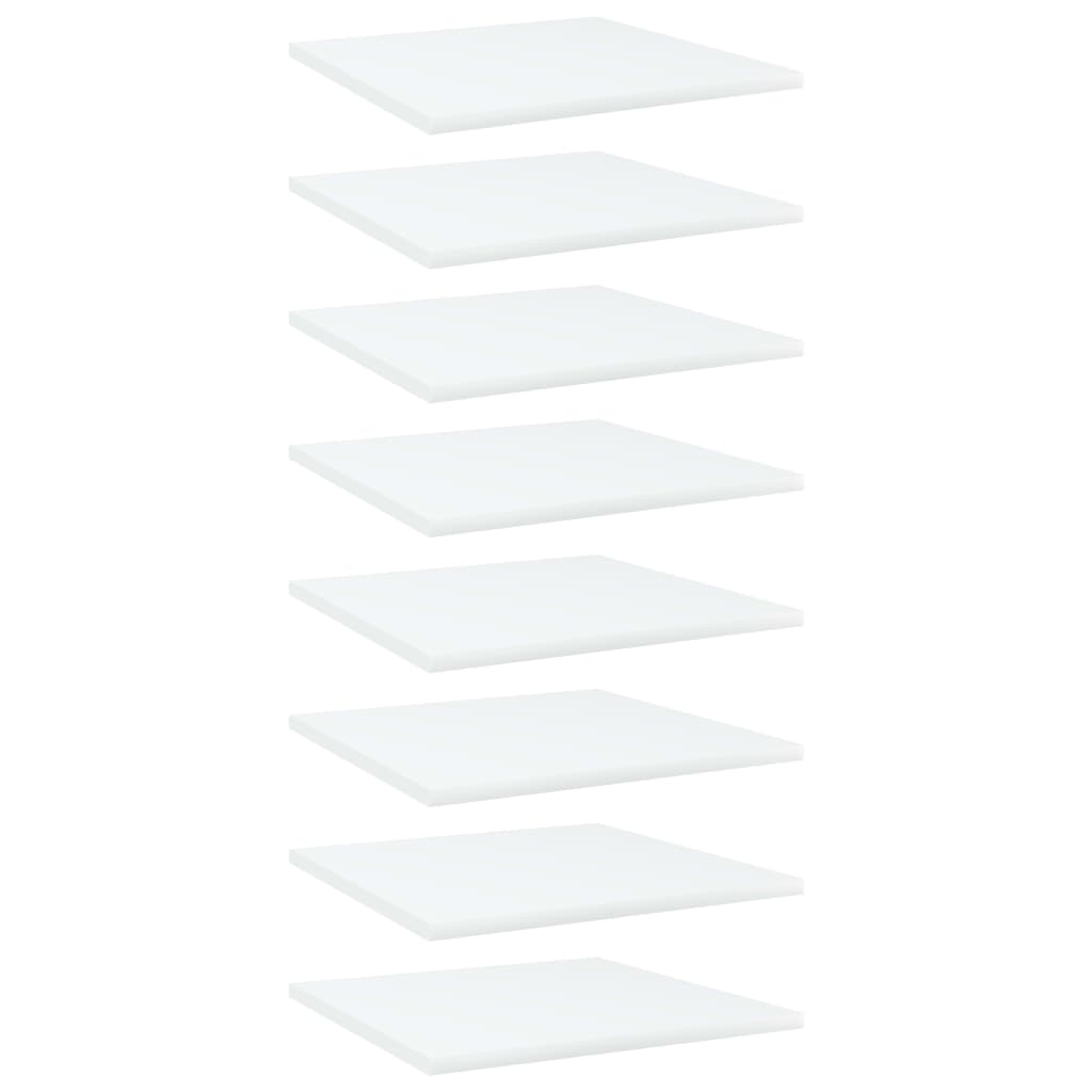 Bookshelf Boards 8 pcs White 40x40x1.5 cm Engineered Wood