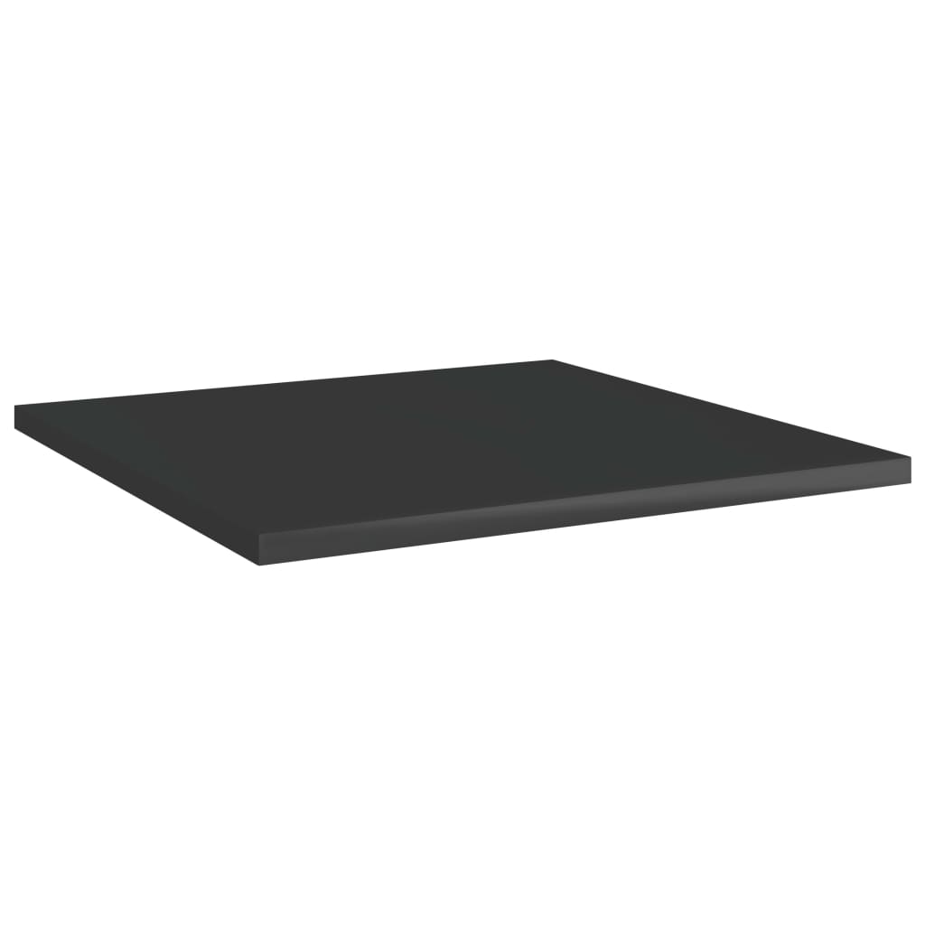 Bookshelf Boards 4 pcs High Gloss Black 40x40x1.5 cm Engineered Wood
