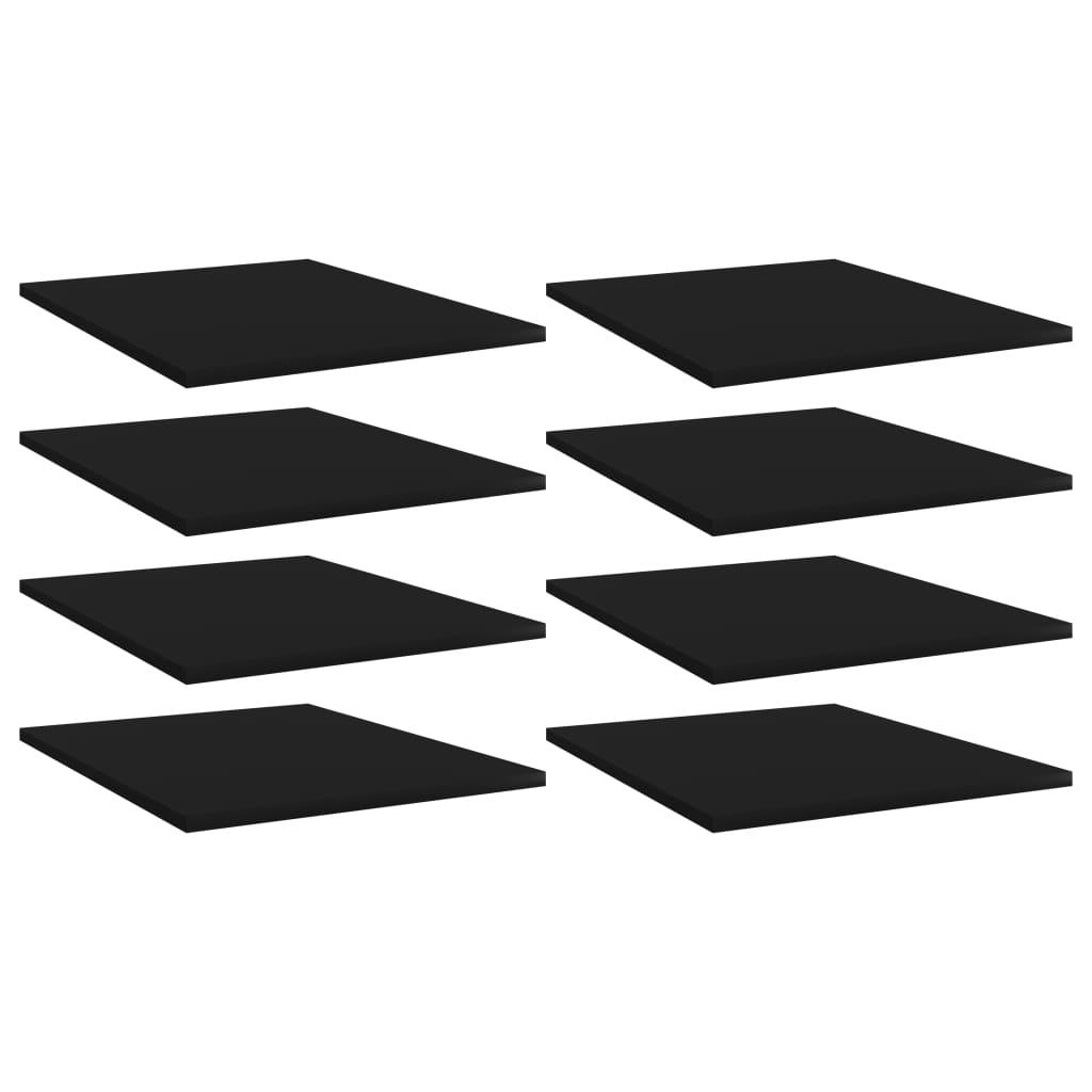 Bookshelf Boards 8 pcs Black 40x50x1.5 cm Engineered Wood