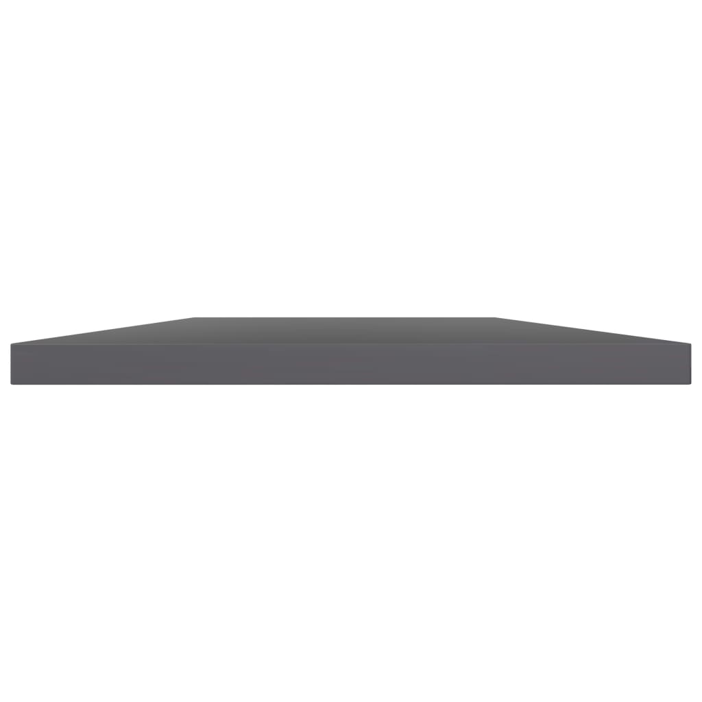 Bookshelf Boards 4 pcs High Gloss Grey 60x40x1.5 cm Engineered Wood
