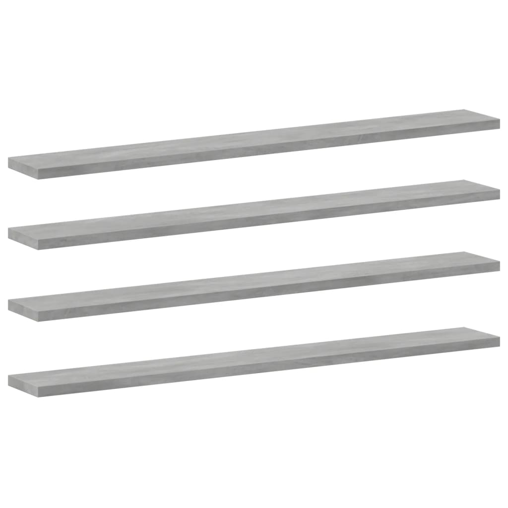 Bookshelf Boards 8 pcs Concrete Grey 80x10x1.5 cm Engineered Wood