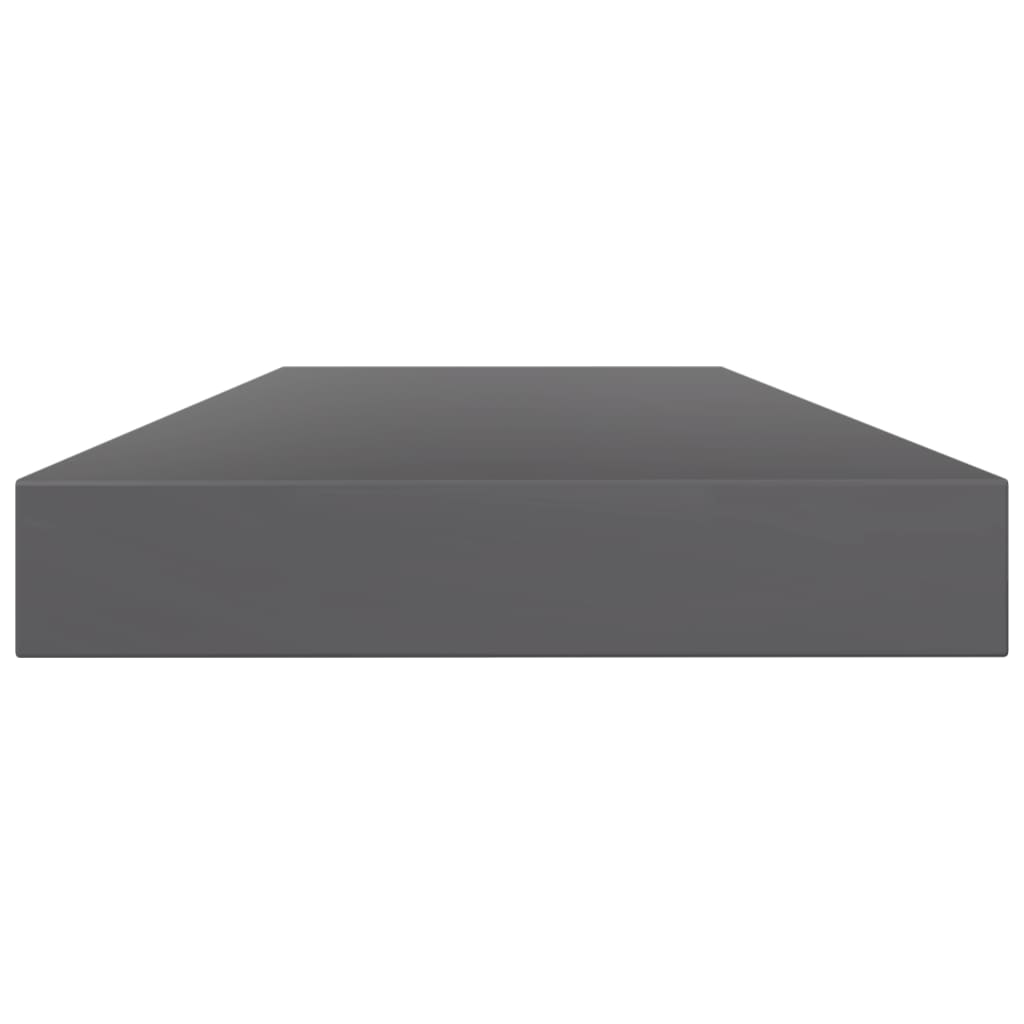 Bookshelf Boards 8 pcs High Gloss Grey 80x10x1.5 cm Engineered Wood