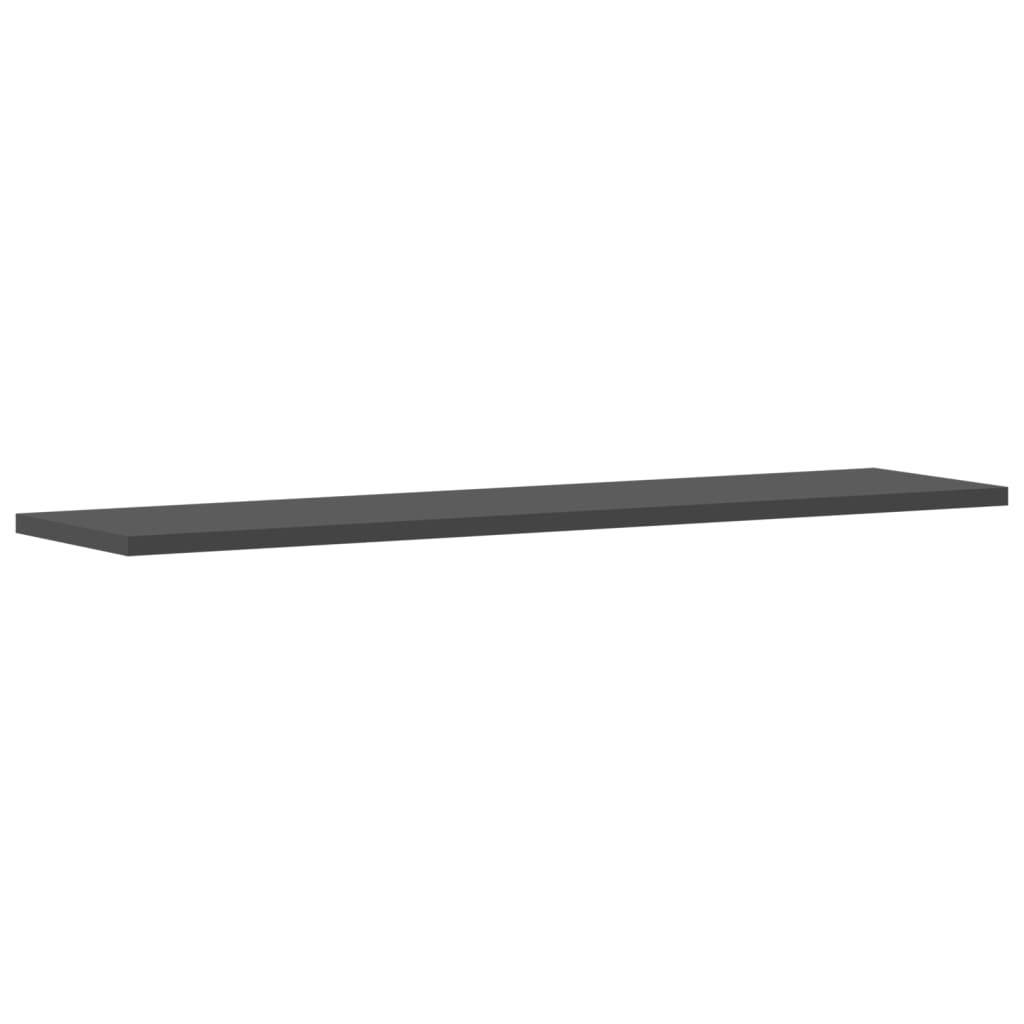 Bookshelf Boards 4 pcs Grey 80x20x1.5 cm Engineered Wood