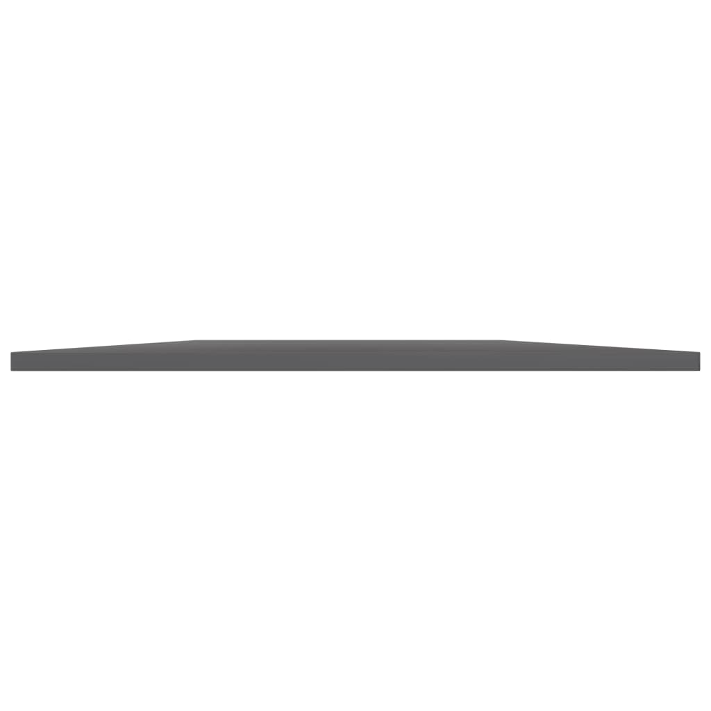 Bookshelf Boards 4 pcs High Gloss Grey 80x20x1.5 cm Engineered Wood