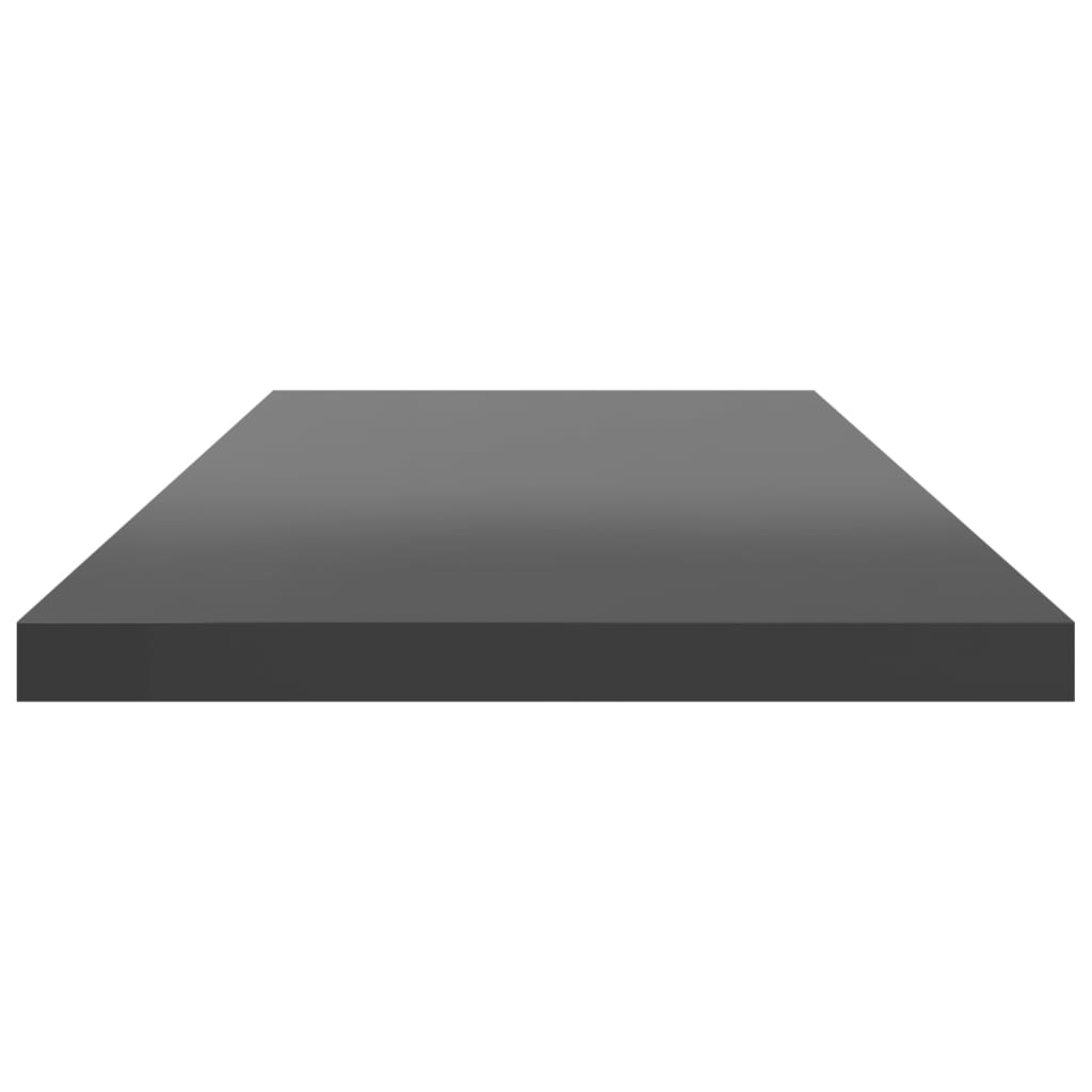 Bookshelf Boards 8 pcs High Gloss Grey 80x20x1.5 cm Engineered Wood