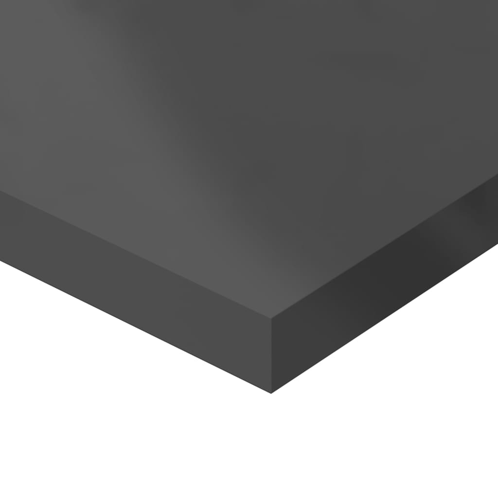 Bookshelf Boards 8 pcs High Gloss Grey 80x20x1.5 cm Engineered Wood