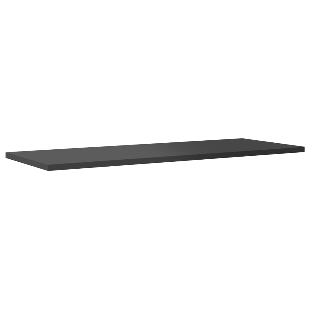 Bookshelf Boards 4 pcs High Gloss Grey 80x30x1.5 cm Engineered Wood