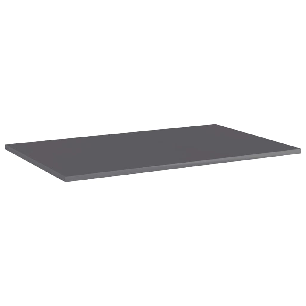 Bookshelf Boards 4 pcs High Gloss Grey 80x50x1.5 cm Engineered Wood