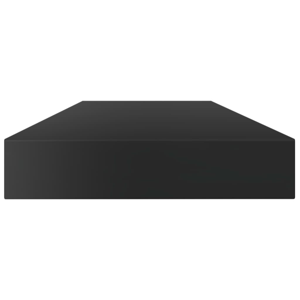 Bookshelf Boards 8 pcs High Gloss Black 100x10x1.5 cm Engineered Wood